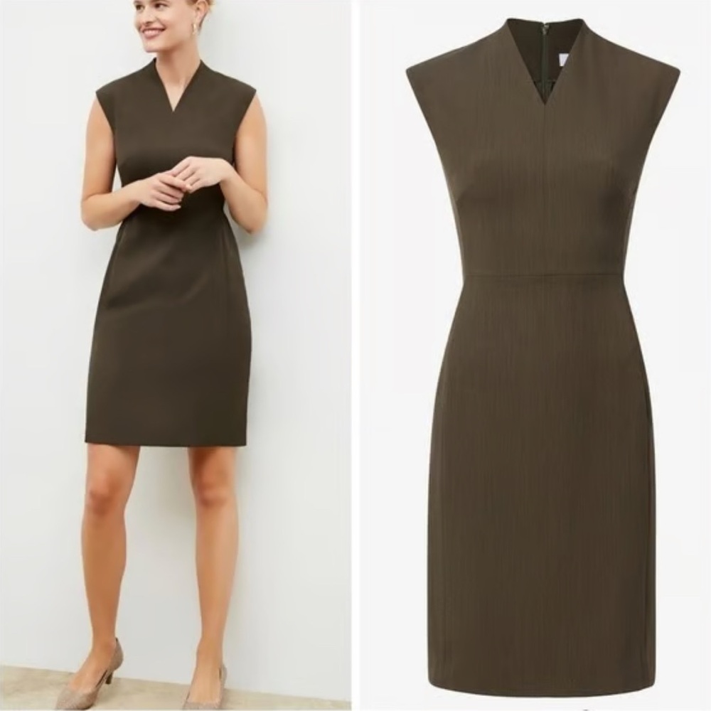 M.M. LAFLEUR Size 10 Aditi Midi Dress Dark Pine Green